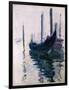 Gondolas in Venice, 1908-Claude Monet-Framed Giclee Print