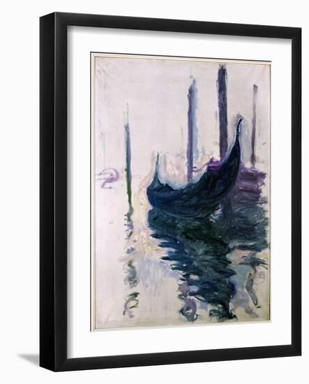 Gondolas in Venice, 1908-Claude Monet-Framed Giclee Print