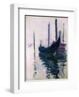 Gondolas in Venice, 1908-Claude Monet-Framed Giclee Print