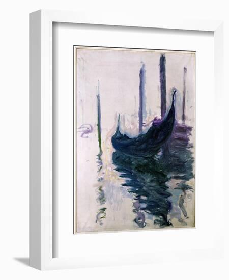 Gondolas in Venice, 1908-Claude Monet-Framed Giclee Print