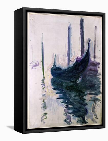 Gondolas in Venice, 1908-Claude Monet-Framed Stretched Canvas