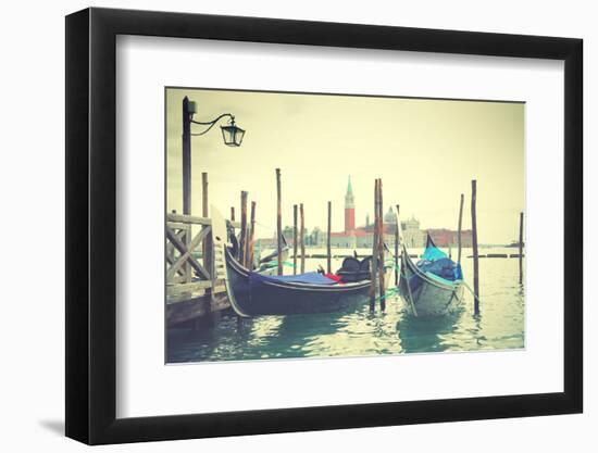 Gondolas in Venice, Italy. Instagram Style Filtred-Zoom-zoom-Framed Photographic Print