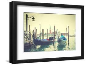 Gondolas in Venice, Italy. Instagram Style Filtred-Zoom-zoom-Framed Photographic Print