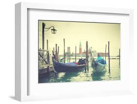 Gondolas in Venice, Italy. Instagram Style Filtred-Zoom-zoom-Framed Photographic Print