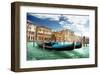 Gondolas In Venice Italy-null-Framed Art Print