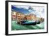 Gondolas In Venice Italy-null-Framed Art Print