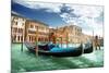 Gondolas In Venice Italy-null-Mounted Art Print