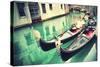 Gondolas in Venice-Zoom-zoom-Stretched Canvas