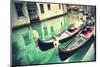 Gondolas in Venice-Zoom-zoom-Mounted Photographic Print