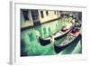 Gondolas in Venice-Zoom-zoom-Framed Photographic Print