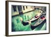 Gondolas in Venice-Zoom-zoom-Framed Photographic Print