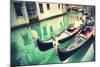 Gondolas in Venice-Zoom-zoom-Mounted Photographic Print