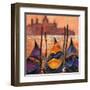 Gondolas In Venice-balaikin2009-Framed Art Print