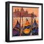 Gondolas In Venice-balaikin2009-Framed Art Print