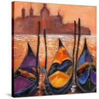 Gondolas In Venice-balaikin2009-Stretched Canvas