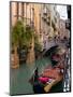 Gondolas Moored along Grand Canal, Venice, Italy-Lisa S^ Engelbrecht-Mounted Photographic Print