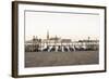 Gondolas Moored on the Lagoon, San Giorgio Maggiore Beyond, Riva Degli Schiavoni-Amanda Hall-Framed Photographic Print