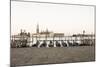 Gondolas Moored on the Lagoon, San Giorgio Maggiore Beyond, Riva Degli Schiavoni-Amanda Hall-Mounted Photographic Print