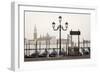 Gondolas Moored on the Lagoon, San Giorgio Maggiore Beyond, Riva Degli Schiavoni-Amanda Hall-Framed Photographic Print