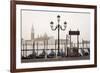 Gondolas Moored on the Lagoon, San Giorgio Maggiore Beyond, Riva Degli Schiavoni-Amanda Hall-Framed Photographic Print