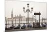 Gondolas Moored on the Lagoon, San Giorgio Maggiore Beyond, Riva Degli Schiavoni-Amanda Hall-Mounted Photographic Print