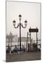 Gondolas Moored on the Lagoon, San Giorgio Maggiore Beyond, Riva Degli Schiavoni-Amanda Hall-Mounted Photographic Print