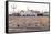 Gondolas Moored on the Lagoon, San Giorgio Maggiore Beyond, Riva Degli Schiavoni-Amanda Hall-Framed Stretched Canvas