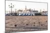 Gondolas Moored on the Lagoon, San Giorgio Maggiore Beyond, Riva Degli Schiavoni-Amanda Hall-Mounted Photographic Print