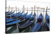 Gondolas Moored on the Lagoon, San Giorgio Maggiore Beyond, Riva Degli Schiavoni-Amanda Hall-Stretched Canvas