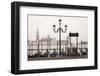 Gondolas Moored on the Lagoon, San Giorgio Maggiore Beyond, Riva Degli Schiavoni-Amanda Hall-Framed Photographic Print