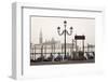 Gondolas Moored on the Lagoon, San Giorgio Maggiore Beyond, Riva Degli Schiavoni-Amanda Hall-Framed Photographic Print