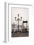 Gondolas Moored on the Lagoon, San Giorgio Maggiore Beyond, Riva Degli Schiavoni-Amanda Hall-Framed Photographic Print