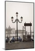 Gondolas Moored on the Lagoon, San Giorgio Maggiore Beyond, Riva Degli Schiavoni-Amanda Hall-Mounted Photographic Print