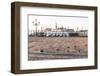 Gondolas Moored on the Lagoon, San Giorgio Maggiore Beyond, Riva Degli Schiavoni-Amanda Hall-Framed Photographic Print