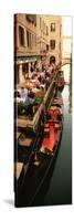 Gondolas Moored Outside of a Cafe, Venice, Italy-null-Stretched Canvas