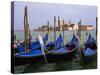 Gondolas near Piazza San Marco, Venice, Italy-Tom Haseltine-Stretched Canvas