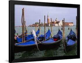 Gondolas near Piazza San Marco, Venice, Italy-Tom Haseltine-Framed Photographic Print