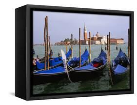 Gondolas near Piazza San Marco, Venice, Italy-Tom Haseltine-Framed Stretched Canvas