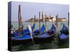 Gondolas near Piazza San Marco, Venice, Italy-Tom Haseltine-Stretched Canvas