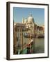 Gondolas near the Grand Canal and the Santa Maria Della Salute, Venice, Italy-Janis Miglavs-Framed Photographic Print