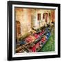 Gondolas Of Amazing Venice - Artistic Picture-Maugli-l-Framed Art Print