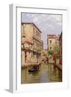 Gondolas on a Venetian Canal 'Rio De San Aportino'-Antonietta Brandeis-Framed Giclee Print