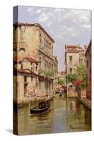 Gondolas on a Venetian Canal 'Rio De San Aportino'-Antonietta Brandeis-Stretched Canvas