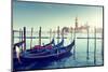 Gondolas on Grand Canal and San Giorgio Maggiore Church in Venice-Iakov Kalinin-Mounted Photographic Print