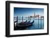 Gondolas on Grand Canal and San Giorgio Maggiore Church in Venice-Iakov Kalinin-Framed Photographic Print