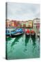 Gondolas on Grand Canal, Venice, Italy-Zoom-zoom-Stretched Canvas