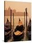 Gondolas on San Marco Canal and Church of San Giorgio Maggiore at Sunset, Venice, Veneto, Italy-Roy Rainford-Stretched Canvas