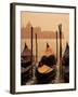 Gondolas on San Marco Canal and Church of San Giorgio Maggiore at Sunset, Venice, Veneto, Italy-Roy Rainford-Framed Photographic Print