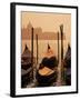Gondolas on San Marco Canal and Church of San Giorgio Maggiore at Sunset, Venice, Veneto, Italy-Roy Rainford-Framed Photographic Print