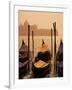 Gondolas on San Marco Canal and Church of San Giorgio Maggiore at Sunset, Venice, Veneto, Italy-Roy Rainford-Framed Photographic Print